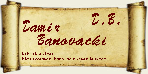 Damir Banovački vizit kartica